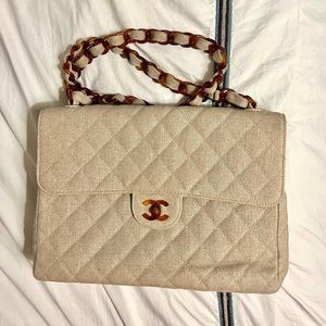 SOLD❌Chanel jumbo size tortoiseshell classes flap bag